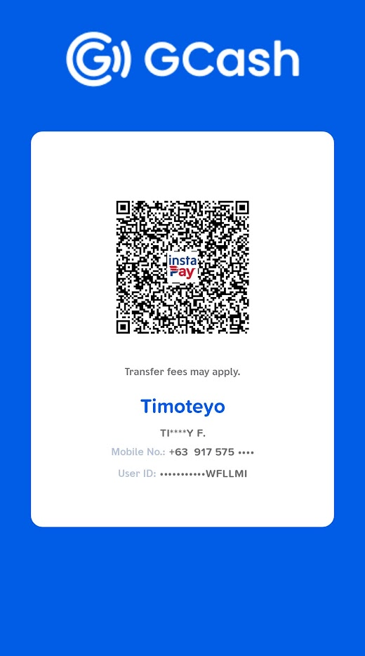 GCash QR code for supporting Timoteyo