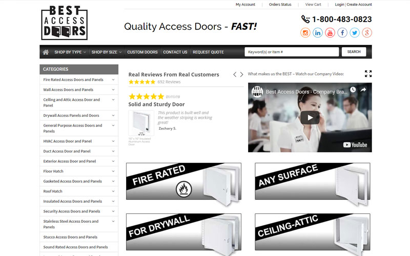 Best Access Doors website preview