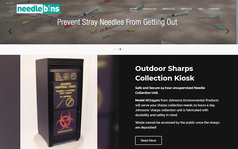 NeedleBins website preview