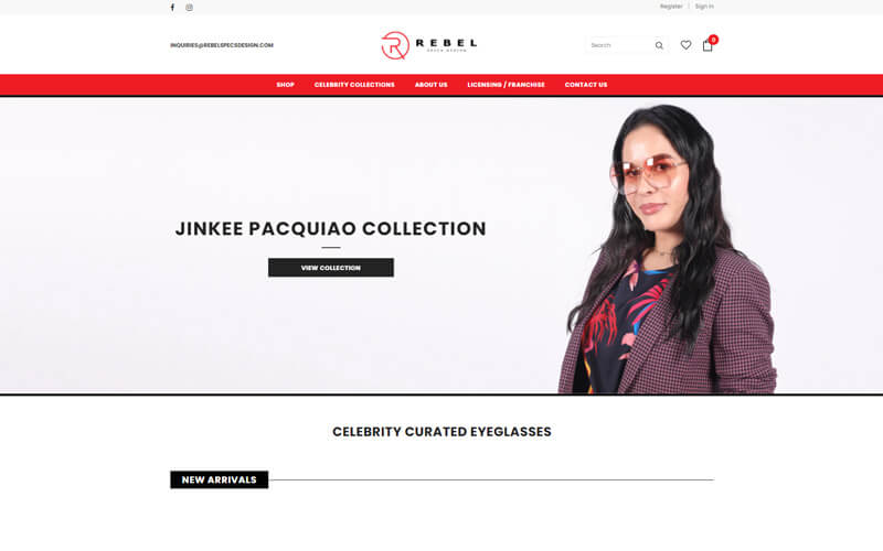 Rebel Specs Design website preview