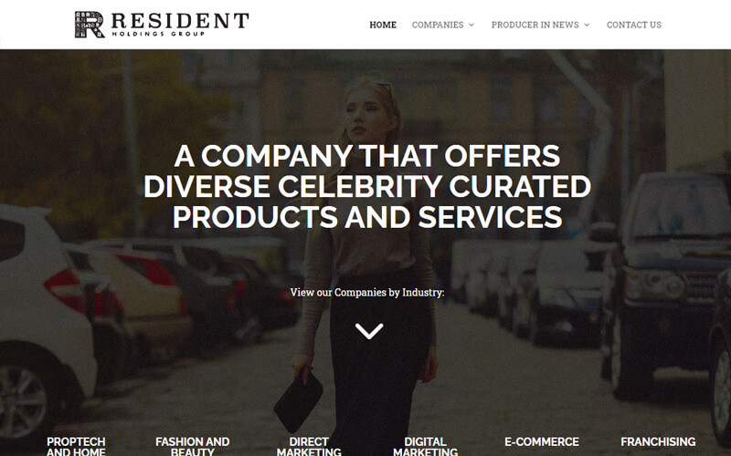 Resident Holdings website preview